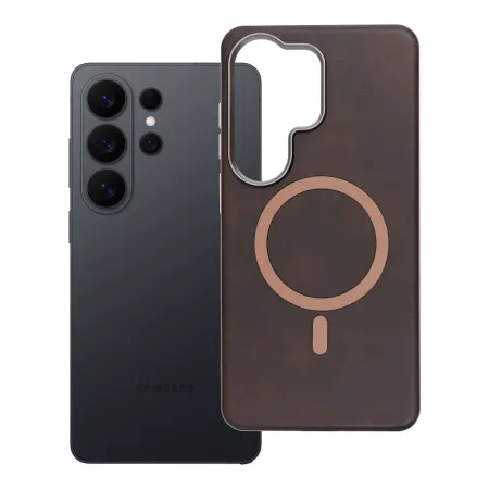 Etui na Samsung S26 ULTRA Gentleman Mag Cover zgodne z MagSafe brązowe