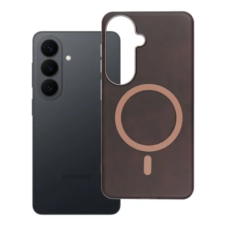 Etui na Samsung S26 Gentleman Mag Cover zgodne z MagSafe brązowe