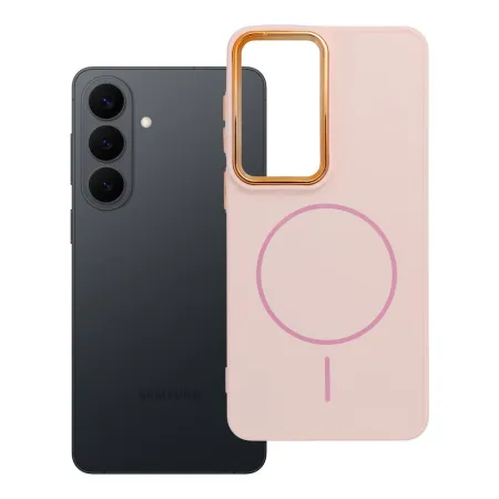 Etui na Samsung S26 PLUS Frame Mag Cover zgodne z MagSafe pudrowy róż