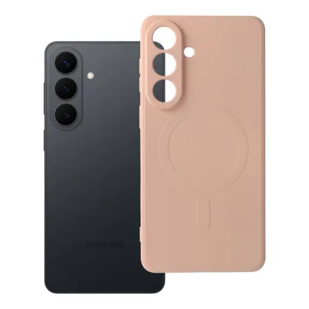 Etui na Samsung S26 PLUS Silicone Mag Cover zgodne z MagSafe (camera protection) różowe