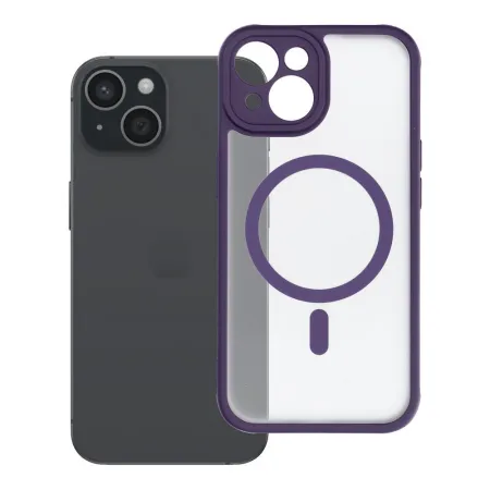 Etui na iPhone 15 Full Matte Mag Cover zgodne z MagSafe fioletowy
