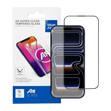 Szkło hartowane 5D do iPhone 15 PLUS / 16 PLUS Blue Star AR czarne