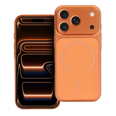 Etui na iPhone 16 PRO Make zgodne z MagSafe pomarańczowe