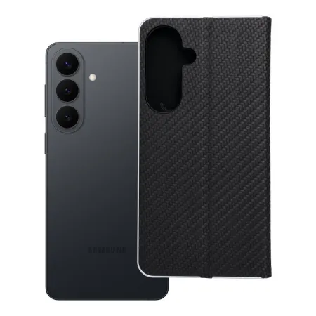Etui z klapką na Samsung S26 PLUS Luna Book Carbon czarne