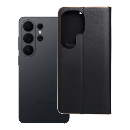 Etui z klapką na Samsung S26 ULTRA Luna Book Gold czarne