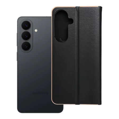 Etui z klapką na Samsung S26 PLUS Luna Book Gold czarne