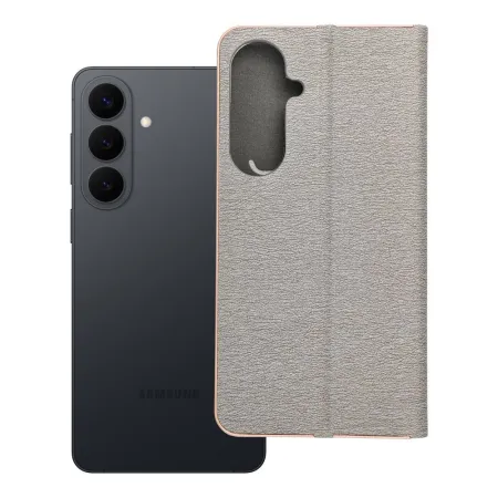 Etui z klapką na Samsung S26 PLUS Luna Book Gold srebrne
