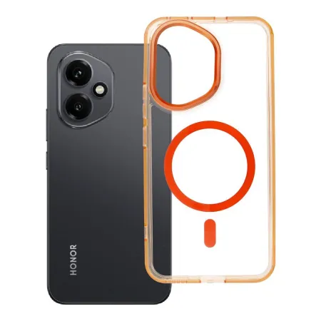 Etui na Honor 400 Frame Clear Hybrid Mag Cover zgodny z MagSafe pomarańczowe
