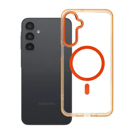 Etui na Samsung A16 Frame Clear Hybrid Mag Cover zgodny z MagSafe pomarańczowe