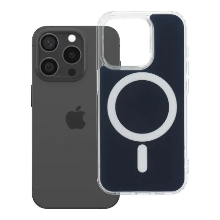 Etui na iPhone 15 PRO Clear Fusion Mag Cover zgodne z MagSafe granatowe
