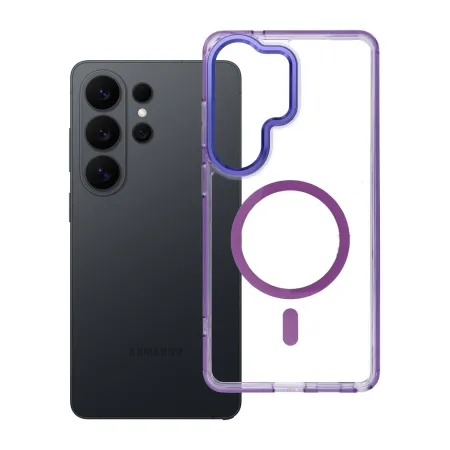 Etui na Samsung S26 ULTRA Frame Clear Hybrid Mag Cover zgodny z MagSafe fioletowe