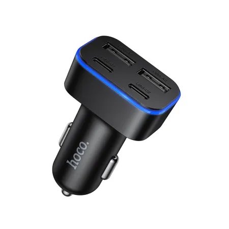 Ładowarka samochodowa Hoco 2x USB A + 2x USB C QC3.0 PD 42W Z63 czarna