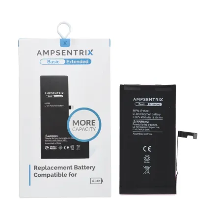 AmpSentrix Basic bateria do iPhone 15 Plus (zwiększona pojemność 4700 mAh)