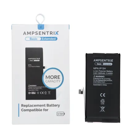AmpSentrix Basic bateria do iPhone 13 (zwiększona pojemność 3500 mAh)