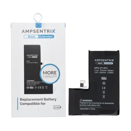 AmpSentrix Basic bateria do iPhone 13 Pro (zwiększona pojemność 3250 mAh)