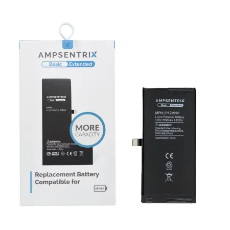 AmpSentrix Basic bateria do iPhone 12 Mini (zwiększona pojemność 2500 mAh)