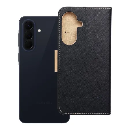 Etui z klapką na Samsung A57 5G Fancy Book czarno-złote