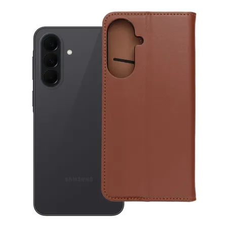 Etui z klapką na Samsung A37 5G Smart Pro Book skórzane brązowe