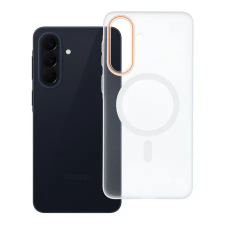 Etui na Samsung A57 Go Orange zgodne z MagSafe transparentne