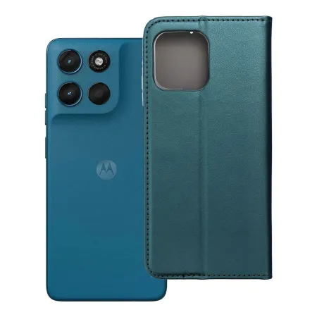 Etui z klapką na Motorola G57 Power Smart Magneto ciemnozielone