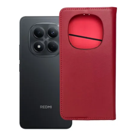 Etui z klapką na Xiaomi Redmi NOTE 15 5G Smart Pro Book skórzane bordowe