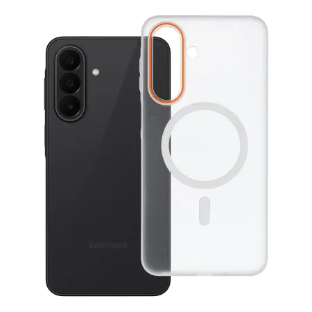 Etui na Samsung A27 Go Orange zgodne z MagSafe transparentne