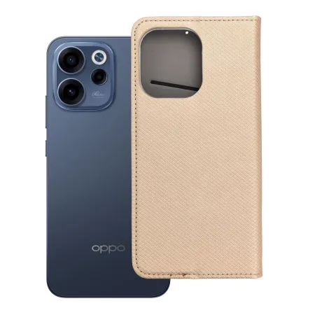 Etui z klapką na Oppo Reno 15F Smart Case Book złote