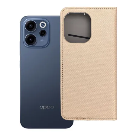 Etui z klapką na Oppo Reno 15 Smart Case Book złote