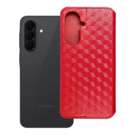 Etui z klapką na Samsung A37 Cubic Book czerwone