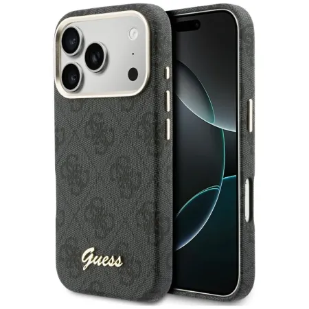 GUESS futerał do IPHONE 17 Pro kompatybilny z MagSafe GUHMP17L5P4FWMSK (PU FW 4G Script) czarny