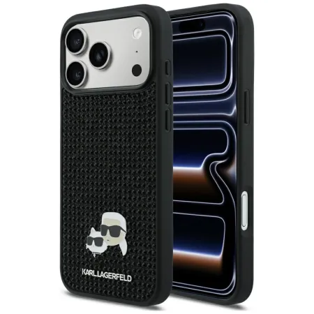 KARL LAGERFELD futerał do IPHONE 17 Pro Max KLHCP17X6PRKCLK (Rhinestone W/ K&C PIN) czarny