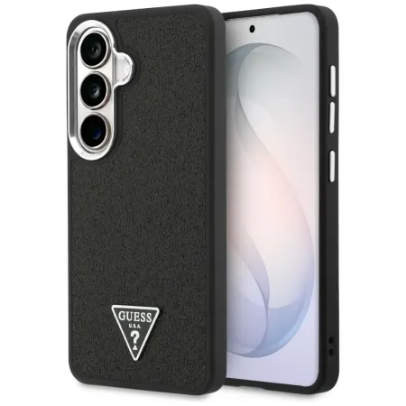 GUESS futerał do SAMSUNG S26 GUHMS26SPFGTSCMK (Fixed Glitter Triangle MagSafe) czarny