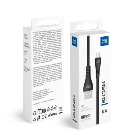 Kabel USB-A do USB-C Blue Star 2A 12W 1 m PJ-DG4-A czarny