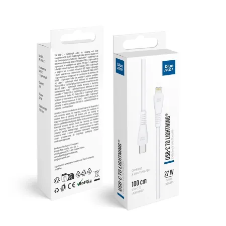 Kabel USB-C do Lightning Blue Star 3A 27W 1 m PJ-DQ2-C biały