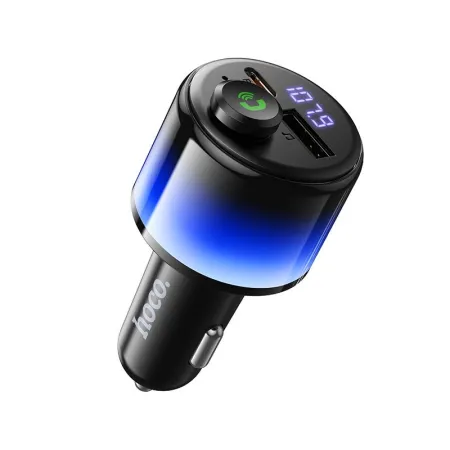 Transmiter samochodowy bluetooth Hoco 2 x USB A + USB C QC3.0 PD 42W E166 czarny