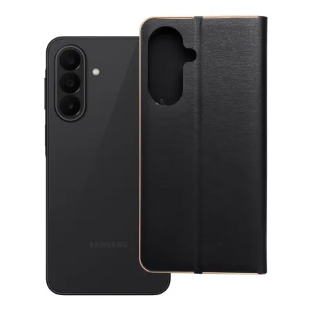 Etui z klapką na Samsung A27 Luna Book Gold czarny