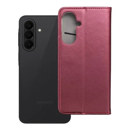 Etui z klapką na Samsung A27 Smart Magneto burgundowe