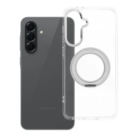 Etui na Samsung A56 Frame Circle Stand zgodne z MagSafe transparentne