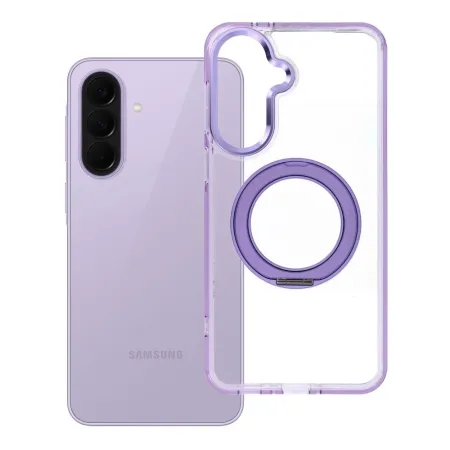 Etui na Samsung A37 Frame Circle Stand zgodne z MagSafe fioletowe