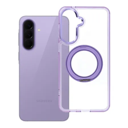 Etui na Samsung A57 Frame Circle Stand zgodne z MagSafe fioletowe