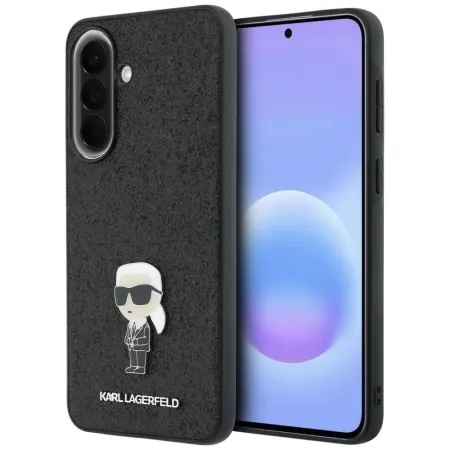 KARL LAGERFELD futerał do SAMSUNG A37 KLHCSA37GKNPSK (Fixed Glitter Ikonik Logo Metal Pin) czarny
