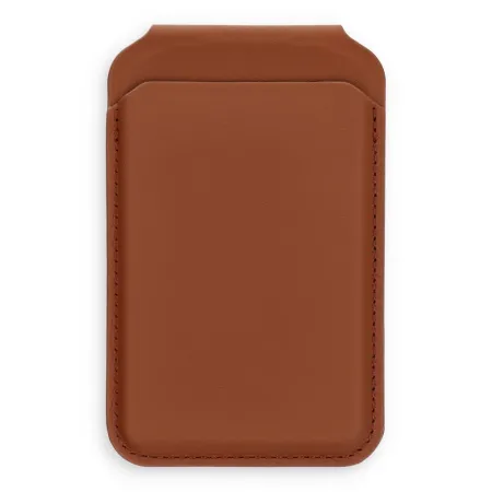 Etui portfel z podstawką zgodne z MagSafe Satechi Vegan Leather Wallet Stand skórzane brązowe