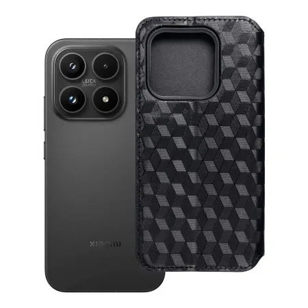 Etui z klapką na Xiaomi 17 Cubic Book czarne
