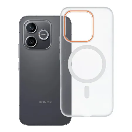 Etui na Honor 600 LITE Go Orange zgodne z MagSafe transparentne