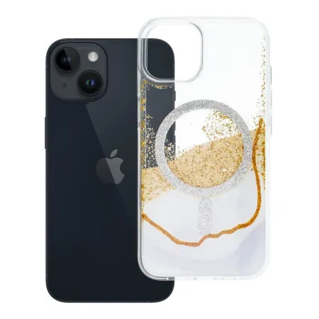 Etui na iPhone 13 / 14 Golden zgodne z MagSafe białe