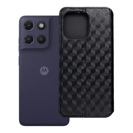 Etui z klapką na Motorola G17 POWER Cubic Book czarne