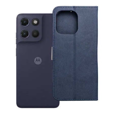 Etui z klapką na Motorola G17 POWER Split Book granatowo-kremowe