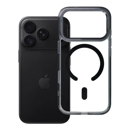Etui na iPhone 18 Pro / 17 Pro Frame Clear Hybrid Mag Cover zgodny z MagSafe czarne