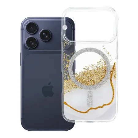 Etui na iPhone 18 Pro / 17 Pro Golden zgodne z MagSafe białe