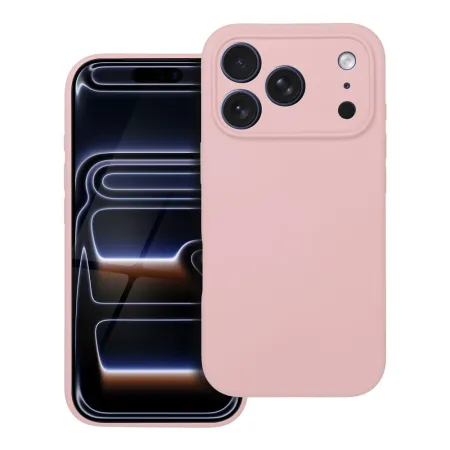 Etui na iPhone 18 Pro / 17 Pro Silicone 2mm (big hole) zgodne z MagSafe pudrowy róż